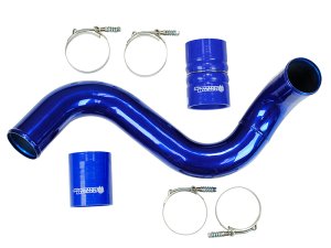 Ford Excursion Intercooler Pipe - Cold Side - Sinister Diesel - Cold Side Charge Pipe - Sinister Blue - `03-`07